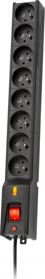 Power strip Lestar LXA 816 overvoltage 8 sockets 3 m black (LXA816GA3CZARNY)
