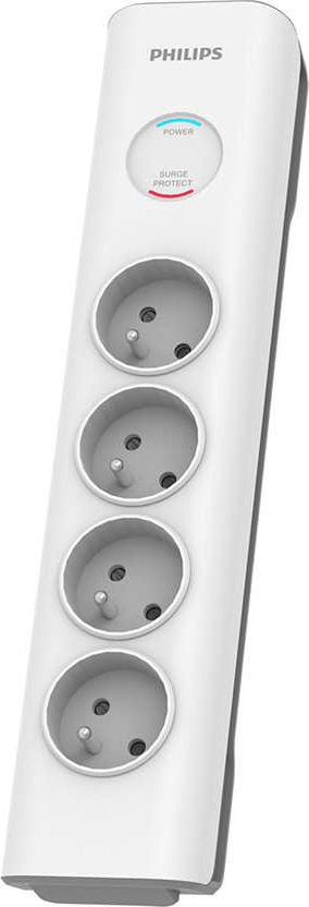 Power strip Philips SPN power surge 4 sockets 2 m white (1_784106)