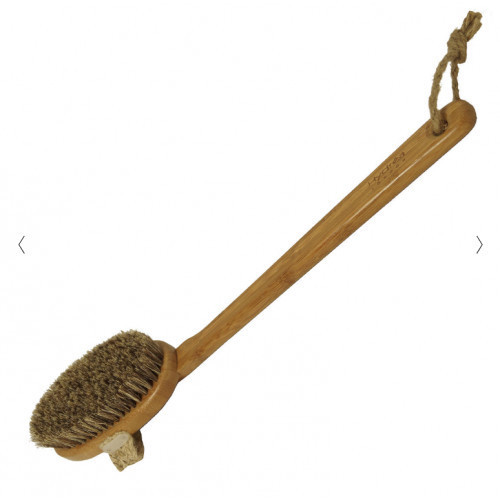Hydrea London Bamboo Body Brush with Detachable handle Kūno šveitimo šepetys su nuimama rankena, 1vnt.