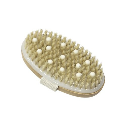 Nuum Cosmetics Dry Exfoliating Body Brush with Soft Massage Beads Masažinis kūno šveitimo šepetys, 1vnt.