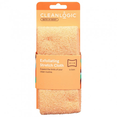 Cleanlogic Bath & Body Exfoliating Stretch Cloth Ištempiama kūno šveitimo plaušinė, Coral