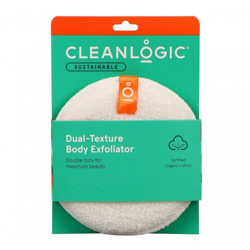 Cleanlogic Sustainable Dual-Texture Body Scrubber Kūno šveitimo kempinė, 1 vnt.