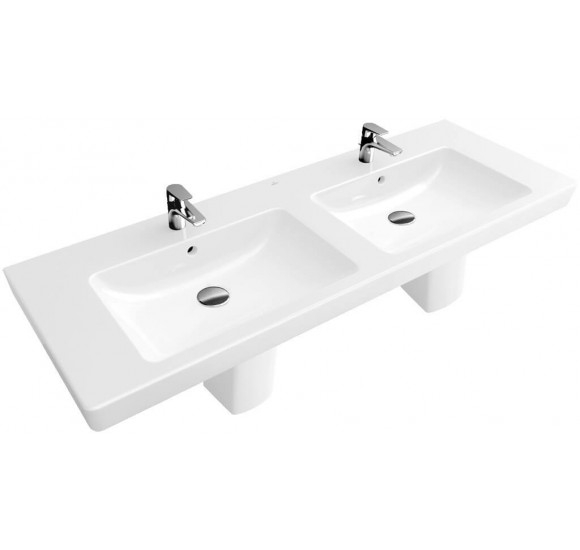 Villeroy - Boch Subway 2.0 dvigubas praustuvas, 1300x470 : Spalva - Balta blizgi (White Alpine) - Ceramic Plus danga