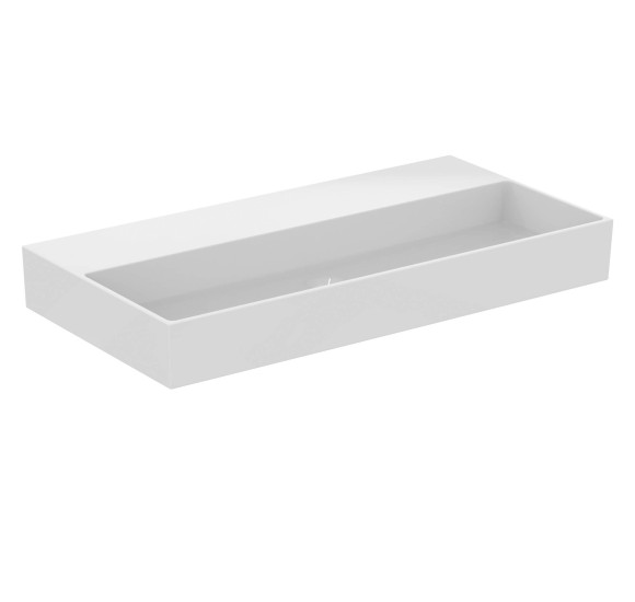 Ideal Standard Solos Vanity Basin pakabinamas praustuvas 1015x515x120 mm, be skylės maišytuvui, pasirinkite spalvą : Spalva - Juoda blizgi