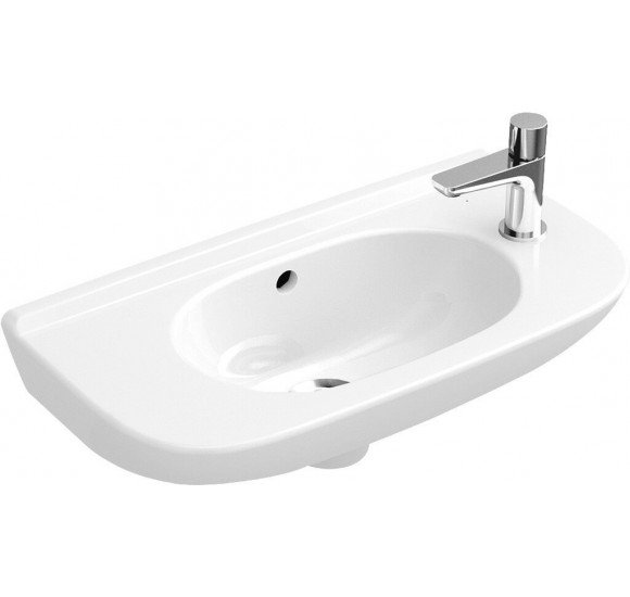 Villeroy - Boch O.Novo compact pakabinamas praustuvas, 500x250 : Spalva - Balta blizgi (White Alpine) - Ceramic Plus danga