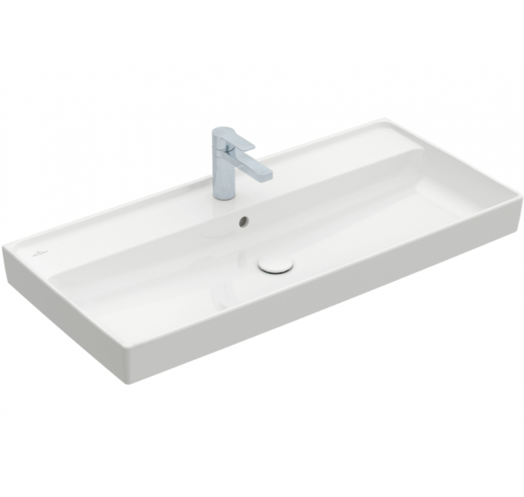 Praustuvas Villeroy - Boch Collaro 100x47cm (statomas ant baldų) : Spalva - Balta blizgi (White Alpine) - Ceramic Plus danga