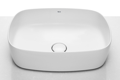 Roca Inspira Soft pastatomas praustuvas, 500x370 mm, baltas su danga Fineceramic® A327500000