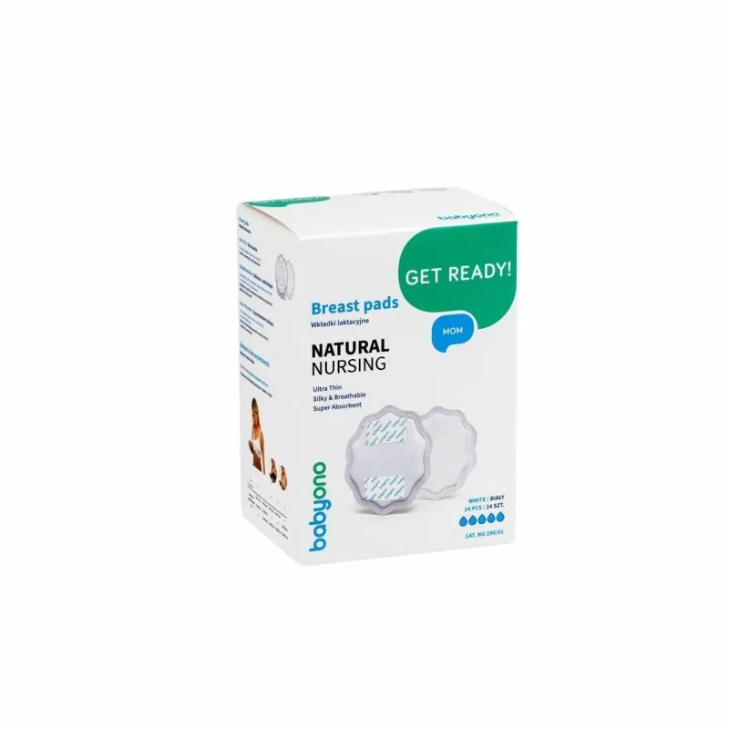 BabyOno įdėklai į liemenėlę Natural Nursing, balti, 24 vnt., 298/01