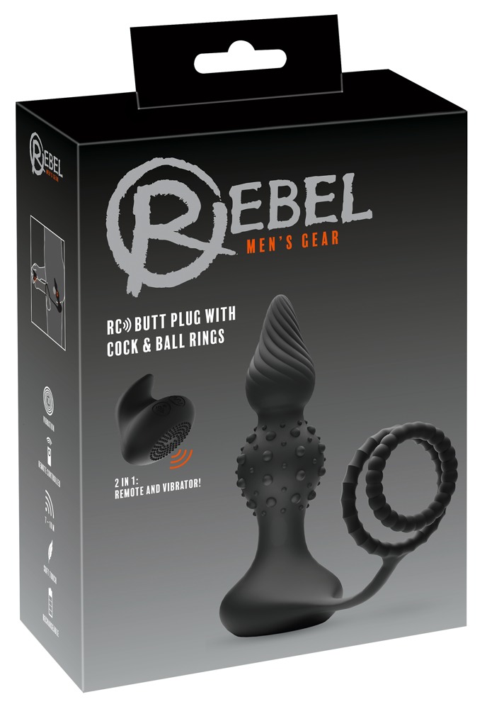 Analinis kištukas su penio žiedu Rebel RC