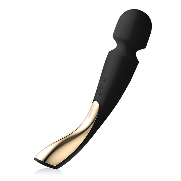 Lelo Smart Wand masažinės galvutės ir vibratorius- juodos spalvos