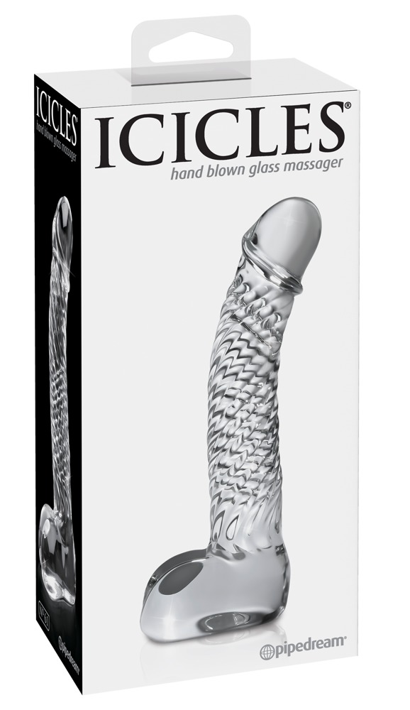 Varpos imitatorius Icicles No. 61, skaidrus, stiklinis