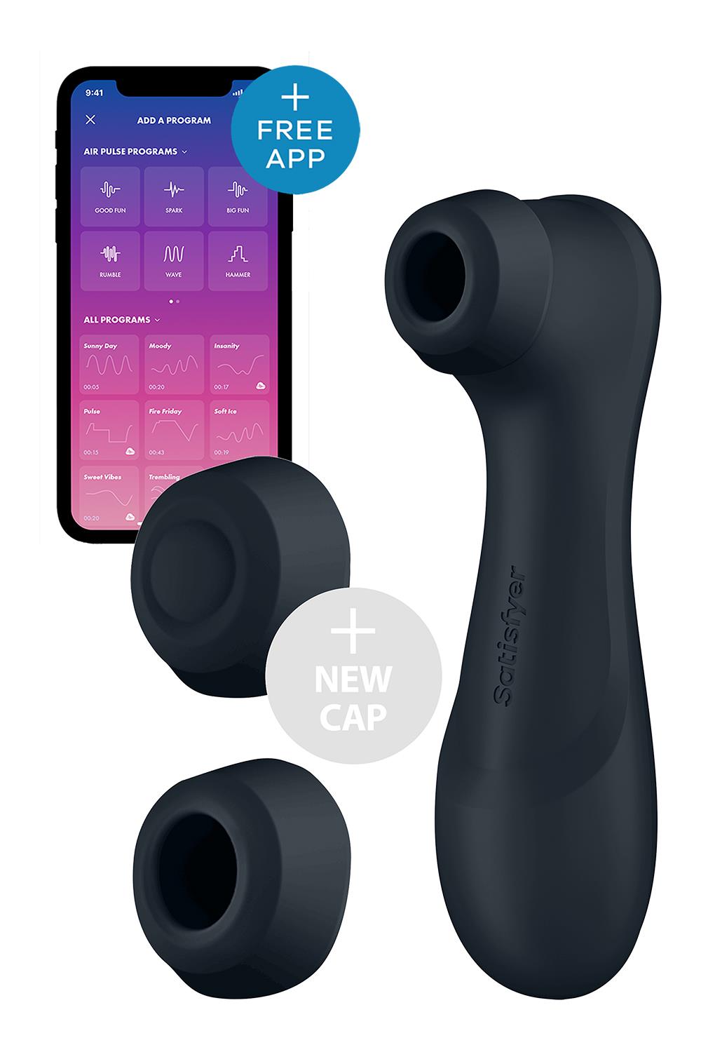 Klitorio stimuliatorius Satisfyer Pro 2 Generation 3 Liquid Air, Vibration + App, juodas