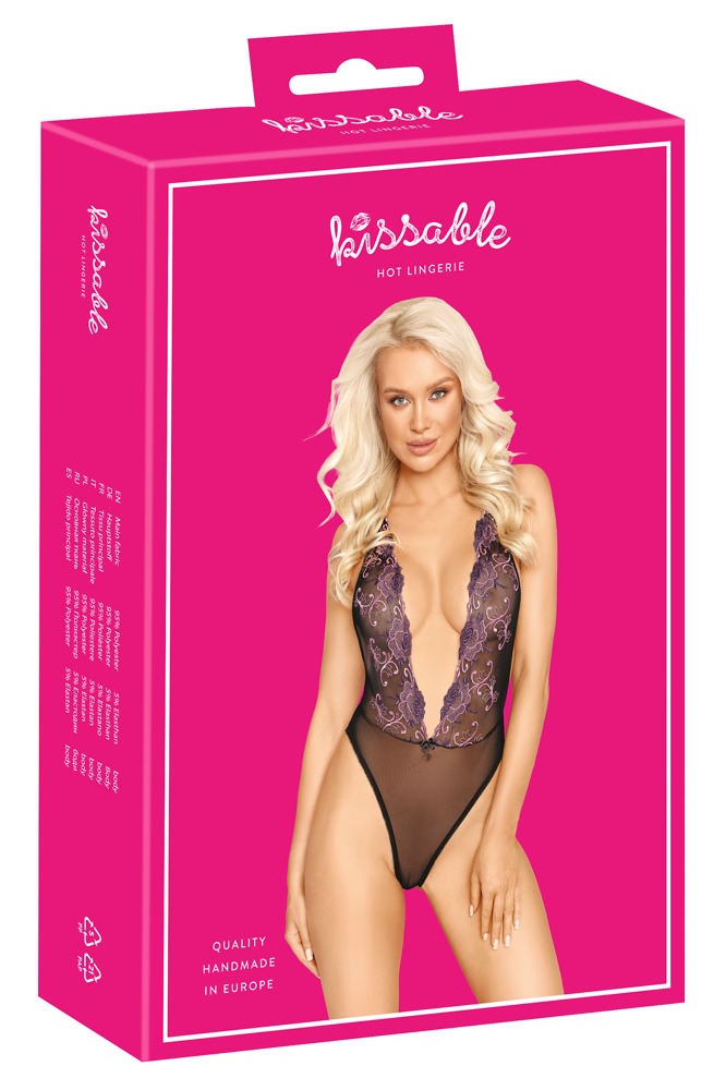 Seksualių apatinių komplektas Kissable, juodas, L/XL