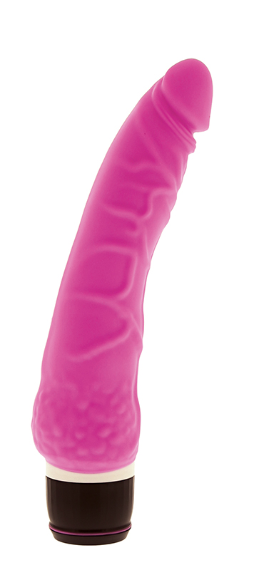 Klasikinis plonas vibratorius rožinė