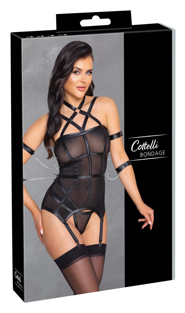 Cottelli Bondage seksualus komplektas, juodas, XL, XL