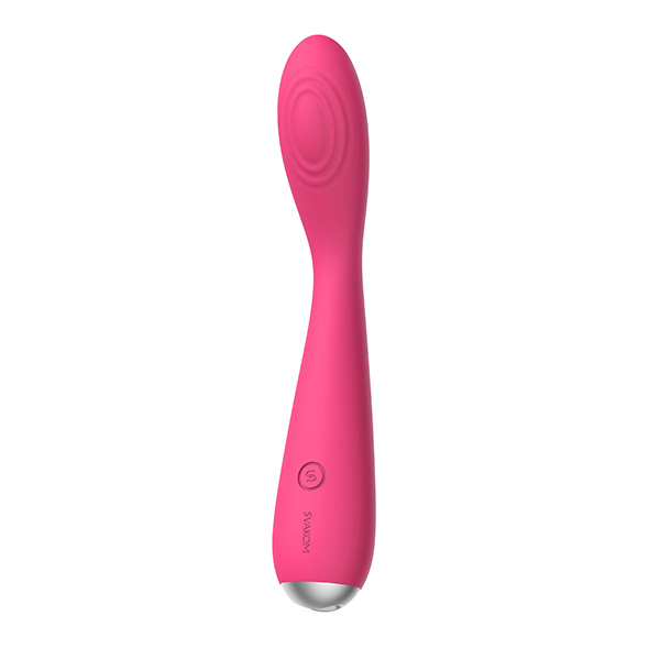 Svakom Iris Rechargeable Silicone Vibrator, 7", Plum Red