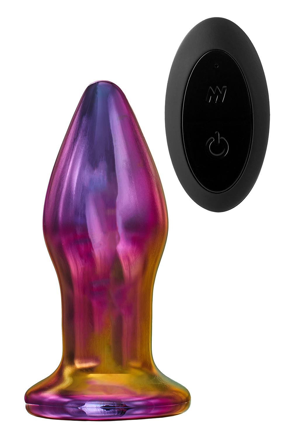 Analinis kištukas Glamour Glass Remote Vibe Plug