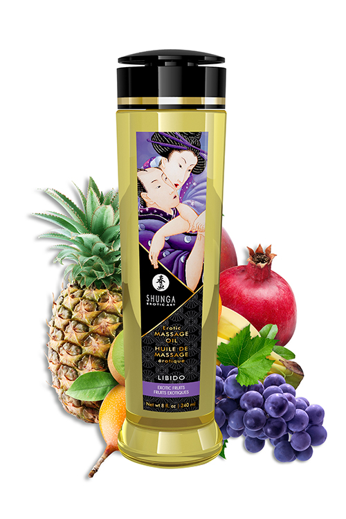 Masažo aliejus Shunga Libido Exotic Fruits, 240 ml