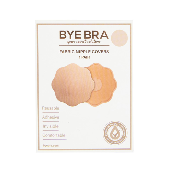 Bye bra - fabric nipple covers nude 1 pair