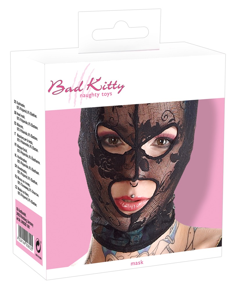 Galvos kaukė Bad Kitty Mask, juoda, Universalus