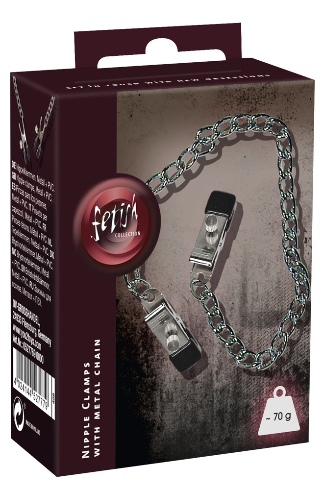 Spenelių spaustukai Sextreme Boob Chain + Nipple Clamps