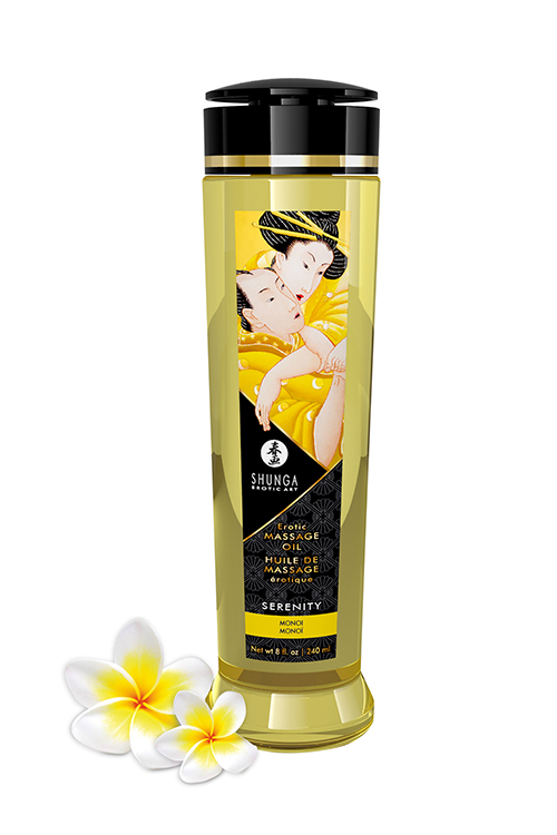 Massage oil with a monoi scent 240 ml - Shunga