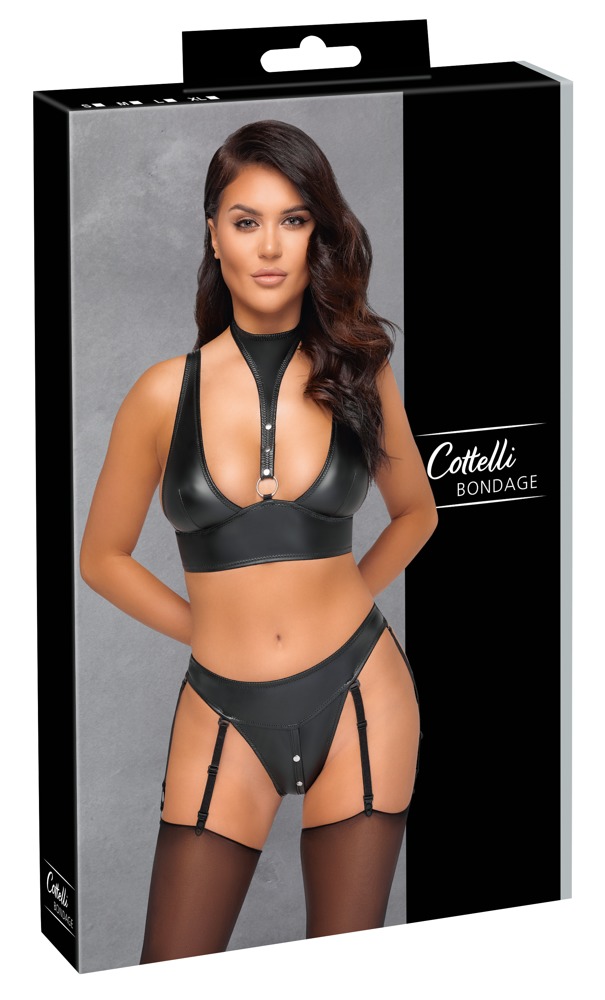 Seksualių apatinių komplektas Cottelli Bondage, juodas, M