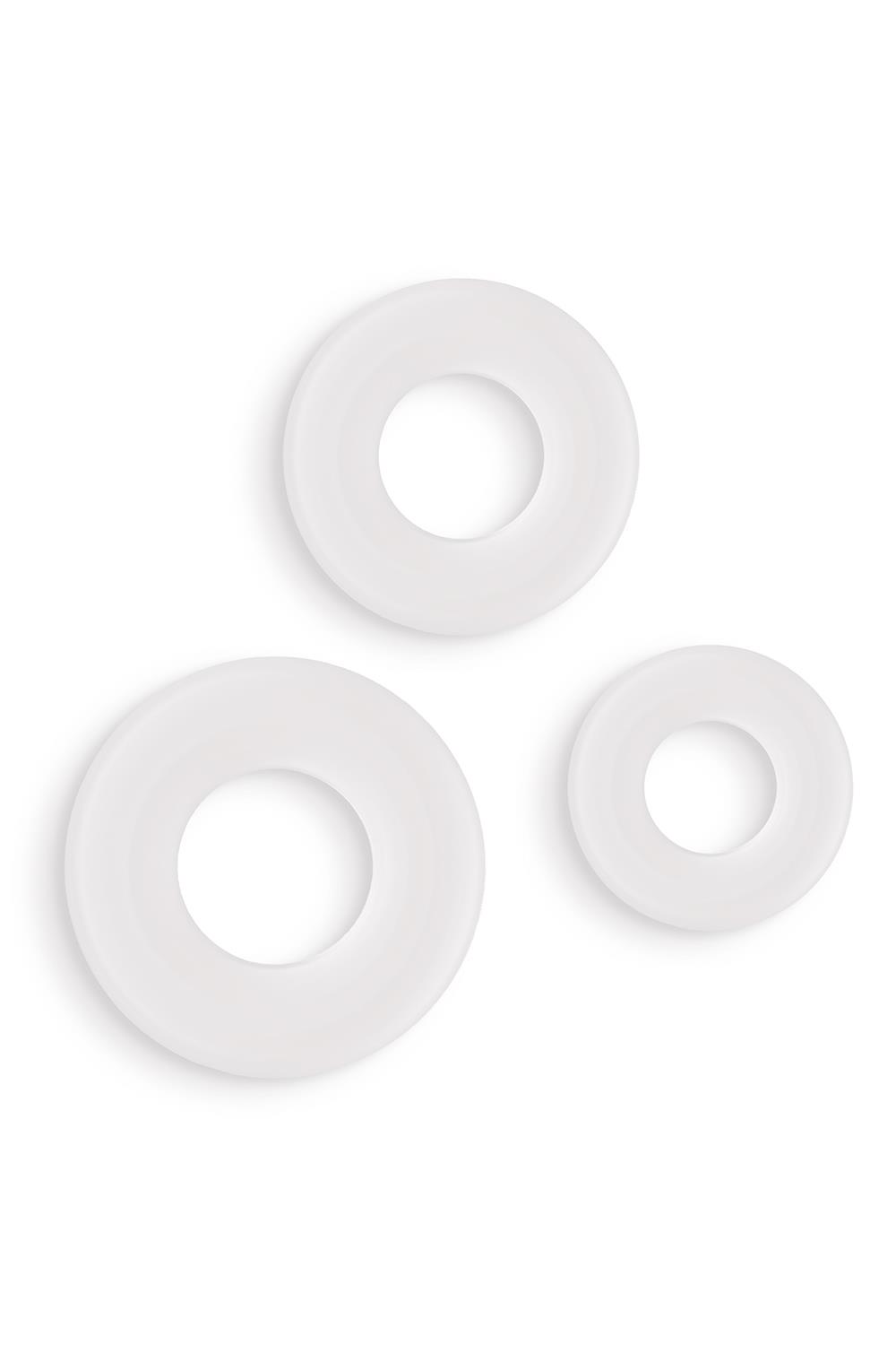 FIREFLY 3PC BUBBLE RINGS WHITE