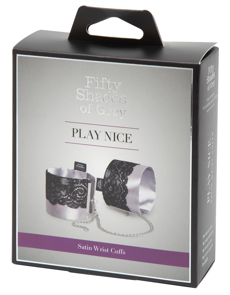 Sekso antrankiai Fifty Shades Of Grey Play Nice Satin Lace Wrist Cuffs