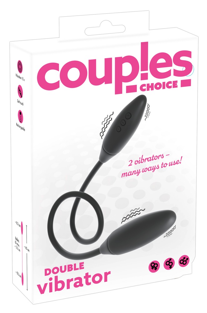 Rechargeable Double Vibrator For Couple