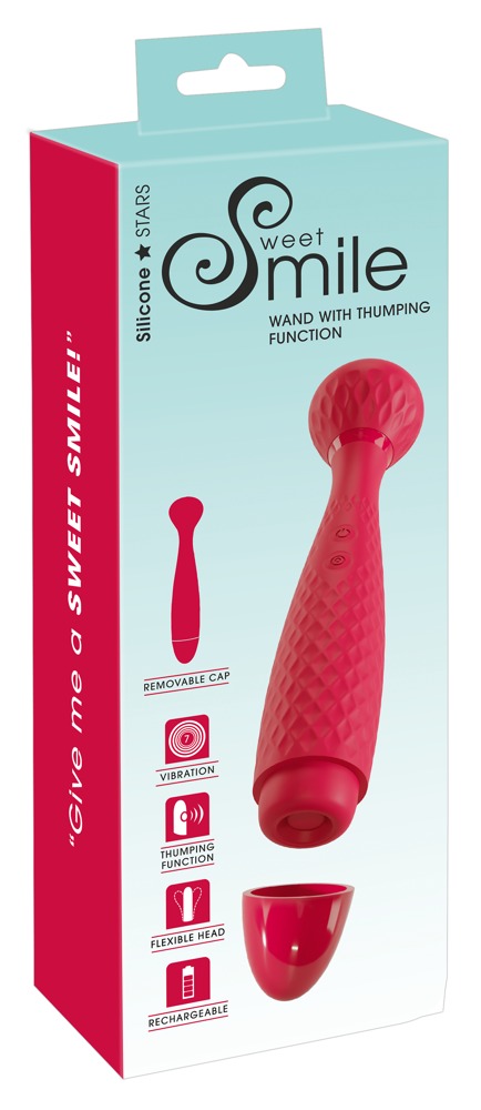 Vibratorius Sweet Smile Wand, raudonas
