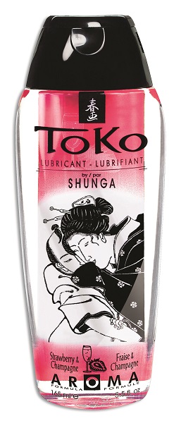 Vandens pagrindo lubrikantas Shunga Toko Aroma Sparkling Strawberry Wine, 165 ml