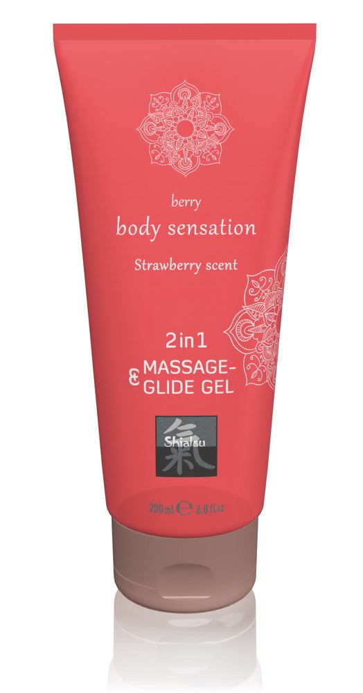 Shiatsu Lubrikantas - Masžo Gelis BRaškė (200 ml)
