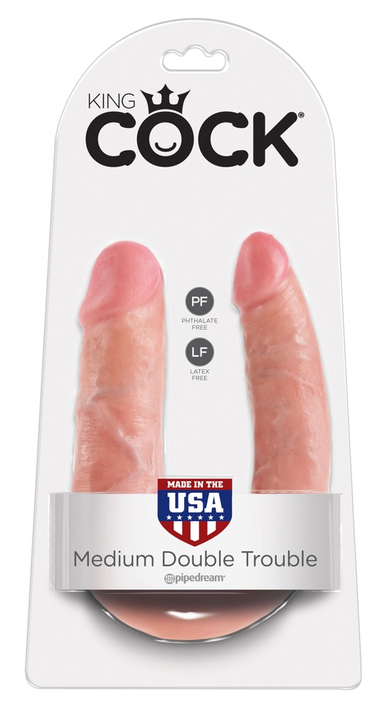Dvigubas dildo King Cock Double Trouble