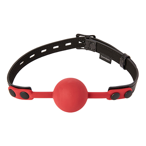 Burnos kaištis Sportsheets Saffron Ball Gag, raudonas