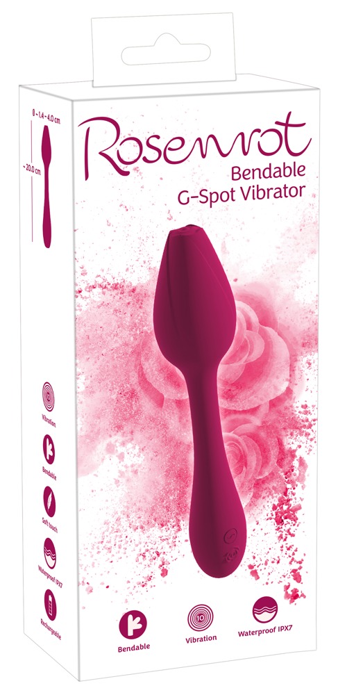 Vibratorius Rosenrot Lendable G-Spot Vibra, raudonas