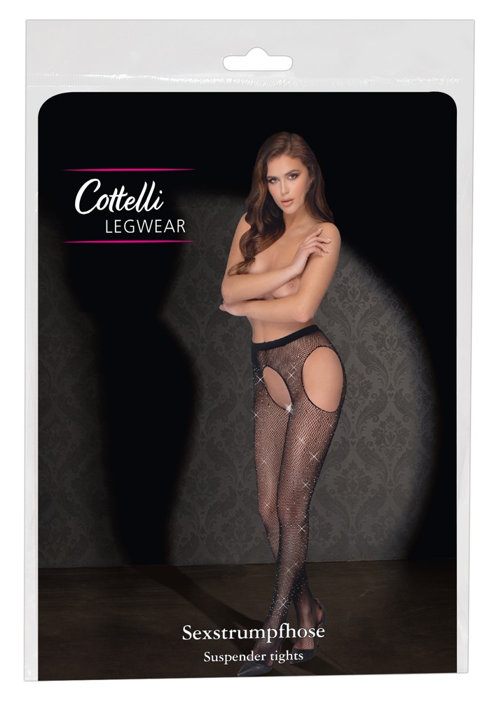 Seksualios pėdkelnės Cottelli Legwear, juodos