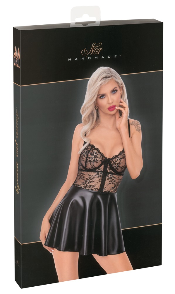 Noir juoda seksuali suknelė, S, S