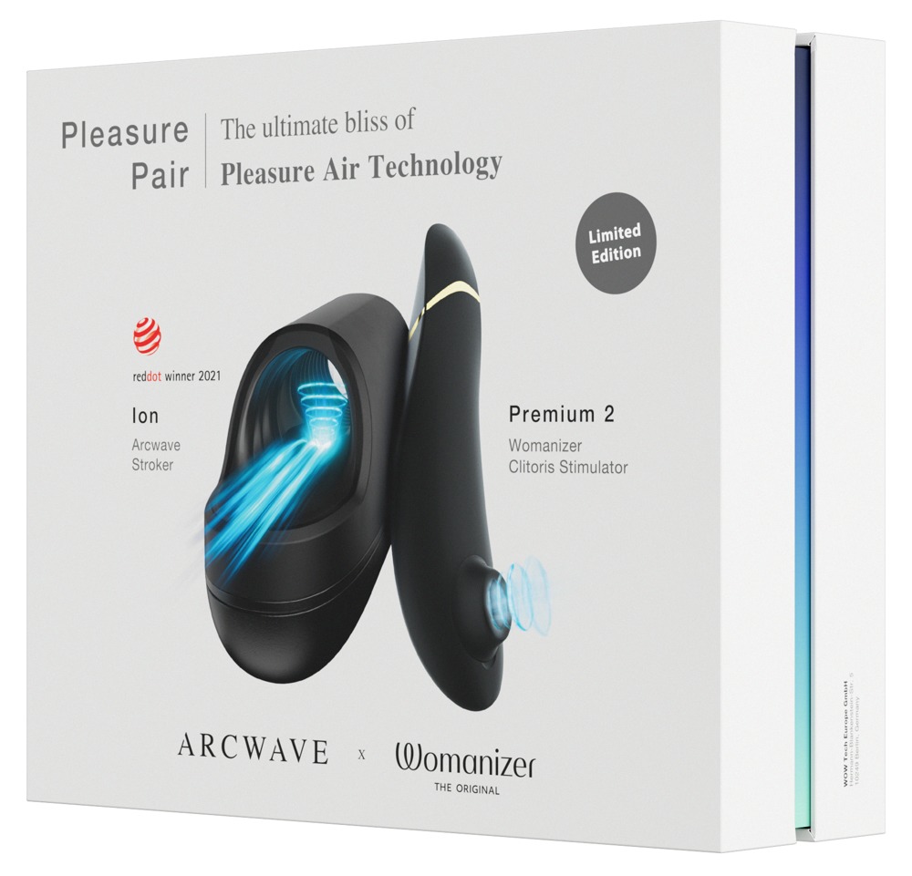 Stimuliatorių rinkinys Womanizer Arcwave Pleasure Pair Set, juodas