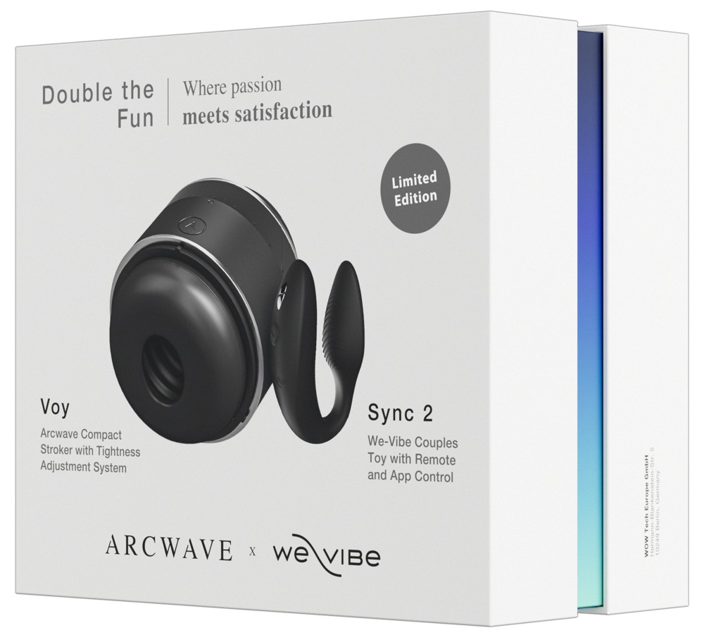 Masturbatorius We-Vibe Arcwave Double the Fun Set, juodas