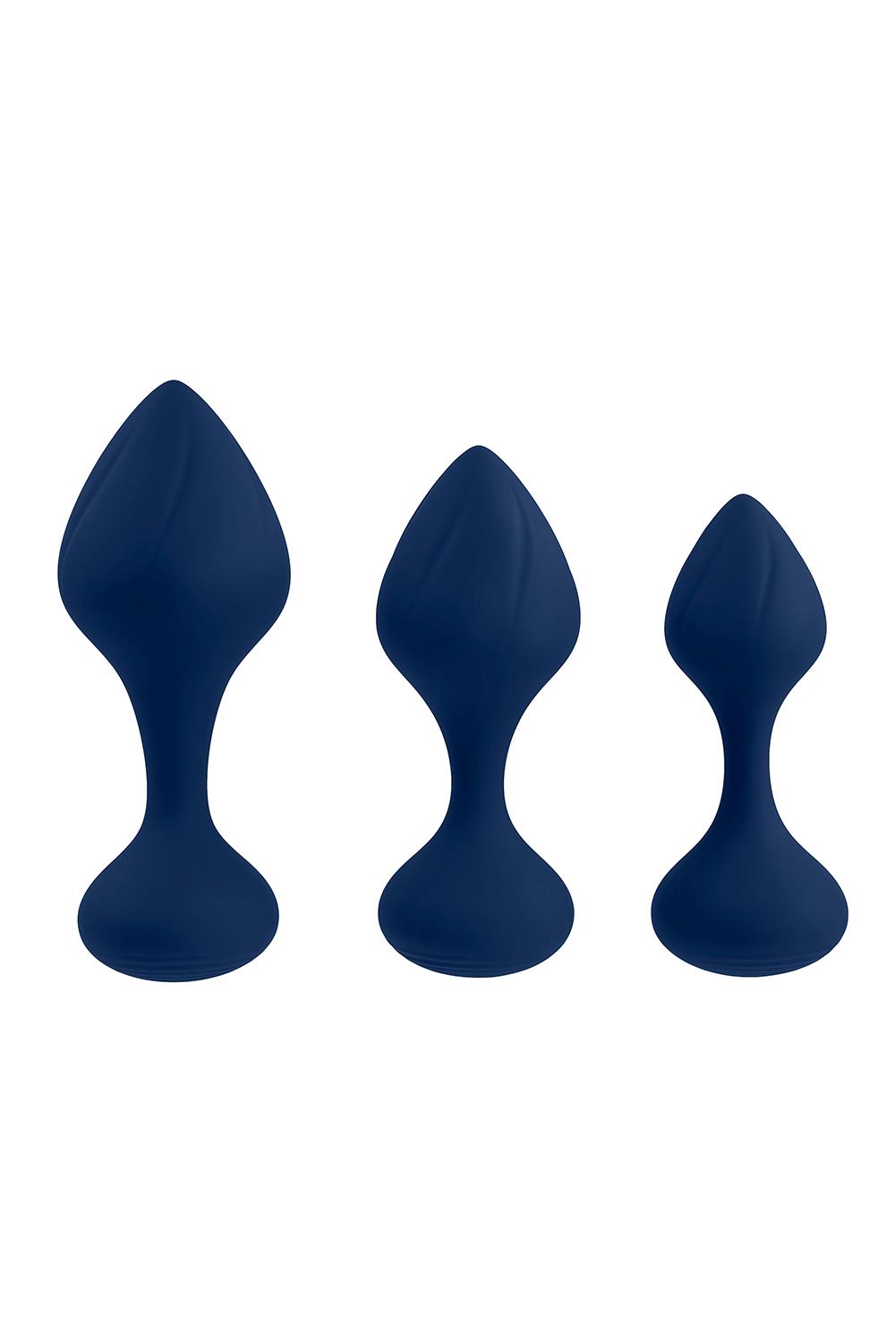 Analinių kištukų rinkinys Playboy Tail Trainer Anal Training Set, 3 dalių