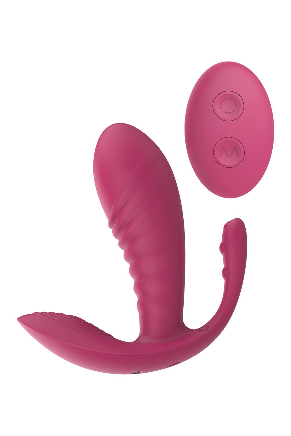 Vibratorius Essentials Triple Pleasure, rožinis