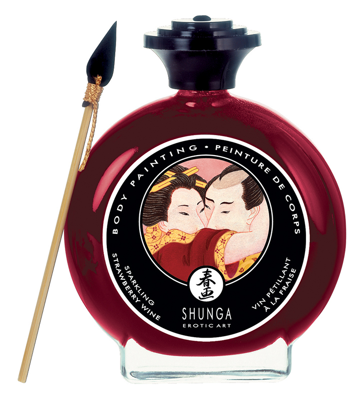 Kūno dažai Shunga Strawberry, 100 ml