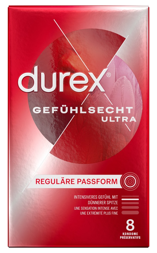 Prezervatyvai Durex Gefühlsecht Ultra, 8 vnt.