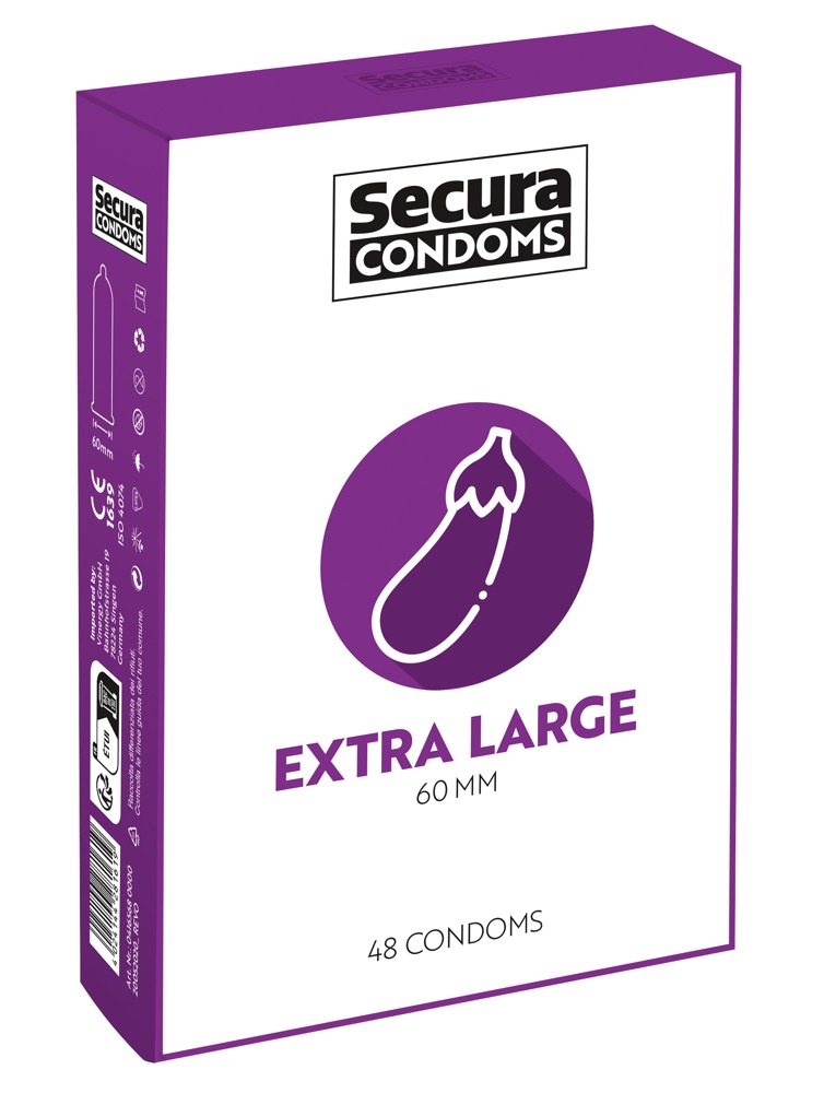 Prezervatyvai Extra Large Secura, 12 vnt.