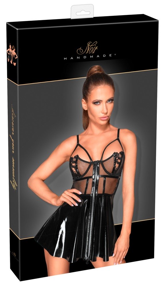 Seksuali suknelė su užtrauktuku Noir Handmade XL, juoda