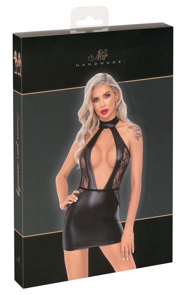 Noir juoda seksuali suknelė, XL, XL