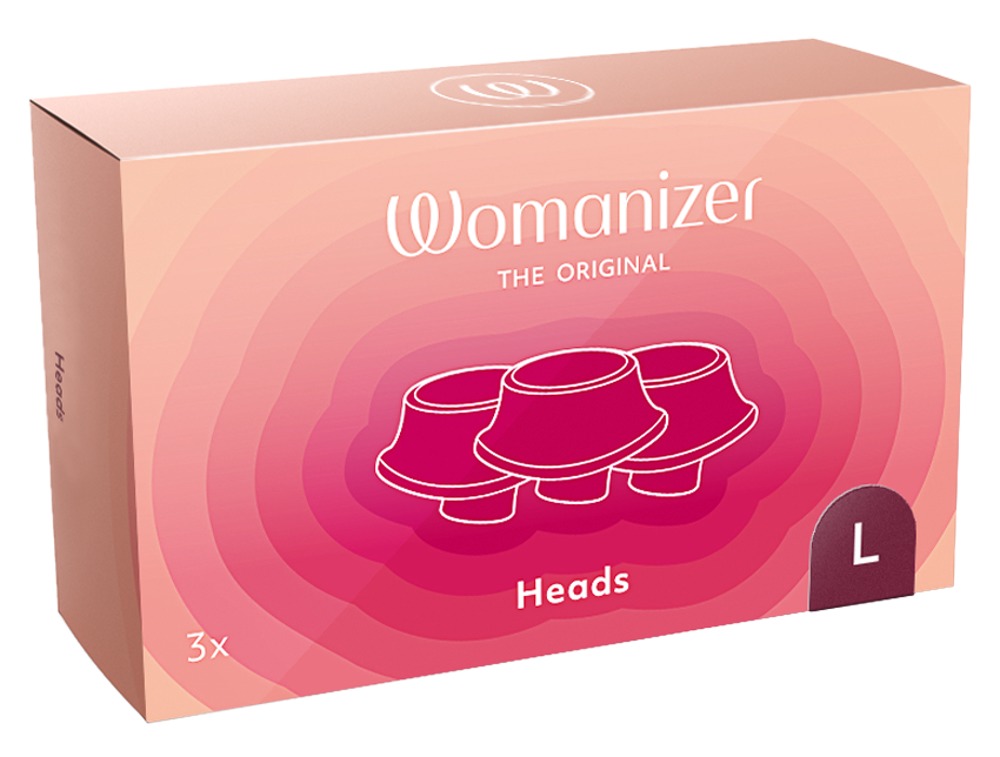 Antgaliai Womanizer W-Heads, 3 vnt, raudoni