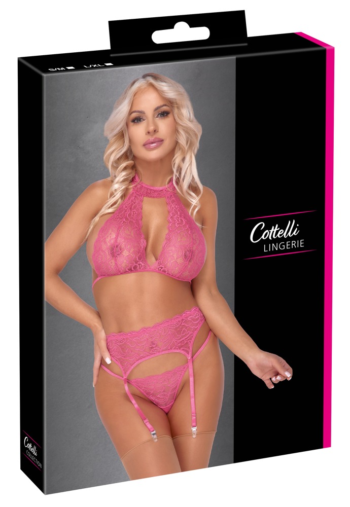 Apatinių komplektas Cottelli Lingerie, rožinis, L/XL, L/XL