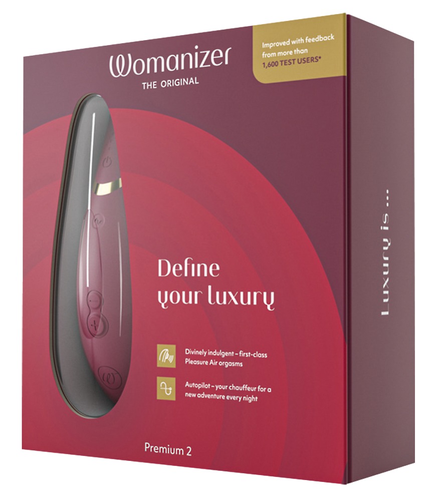 Vibratorius Clitoral Vacuum Pulsator Womanizer Premium 2, raudonas